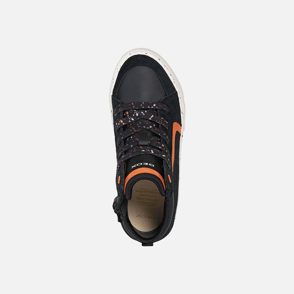 Basket Geox Alonisso - Noir/Orange - Garcon 972143-OFR